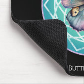 Lila Indigo Butterfly Mystical Mandala Türkis Mousepad (Ecke)