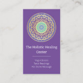 Lila Indigo Gold Türkise Mandala Metaphysische Visitenkarte (Vorderseite)