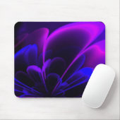Lila Indigo Stylisierte Blume Half Corolla Mousepad (Mit Mouse)