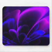 Lila Indigo Stylisierte Blume Half Corolla Mousepad (Vorne)