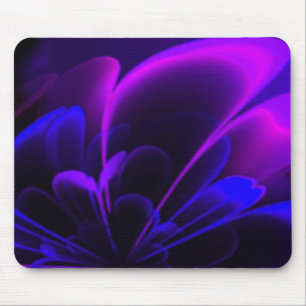 Lila Indigo Stylisierte Blume Half Corolla Mousepad