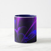 Lila Indigo Stylisierte Blume Half Corolla Tasse (Zentrum)