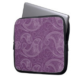 Lila Indischer Henna Laptop Sleeve (Vorderseite Links)