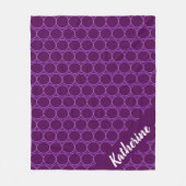 Lila Individuelle Name Polka Dots Fleecedecke (Vorderseite)