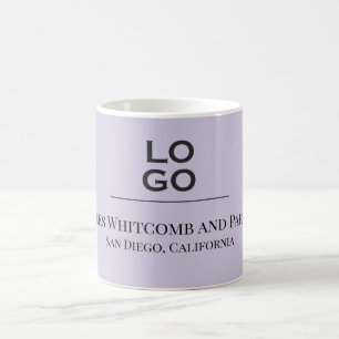 Lila individuelles Firmen- oder Unternehmenslogo Kaffeetasse