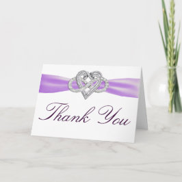 Lila Infinity Heart Dankeschön-Karte Dankeskarte