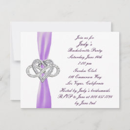 Lila Infinity Heart Junggeselinnen-Abschied laden Einladung