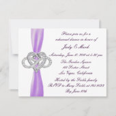 Lila Infinity Heart Probe Dinner Einladung (Vorderseite)