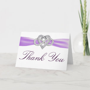 Lila-Infinity-Herz-Dankeskarten Dankeskarte
