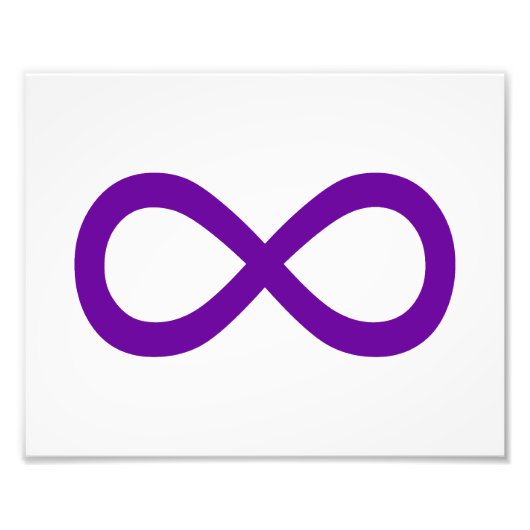 Lila Infinity-Symbol Fotodruck (Vorne)