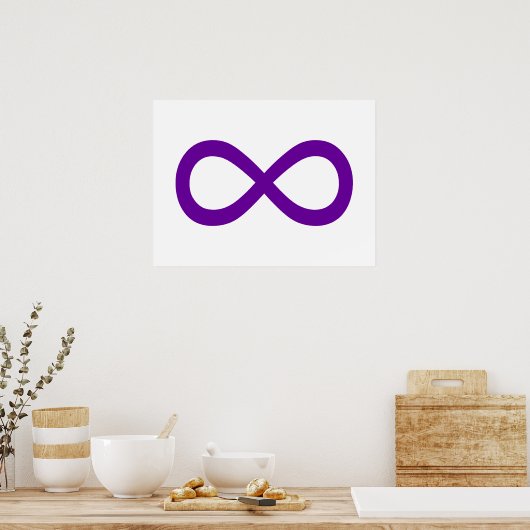Lila Infinity-Symbol Poster (Küche)