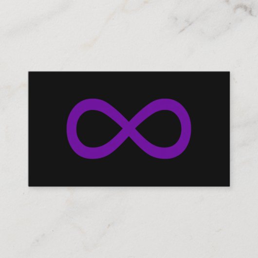 Lila Infinity-Symbol Visitenkarte (Vorderseite)