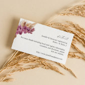 Lila Informationen zu Floral Boho Begleitkarte
