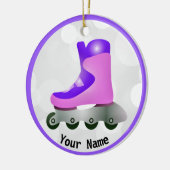 Lila Inline Skate Design Keramik Ornament (Links)