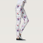 Lila Insel Blumen Leggings (Rechts)