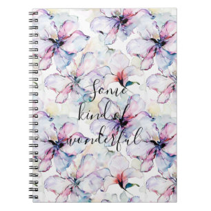 Lila Insel Blumen Notizblock