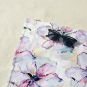 Lila Insel Blumen Strandtuch (Beispiel)