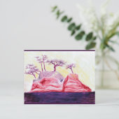Lila Insel Bonsai Postkarte (Stehend Vorderseite)