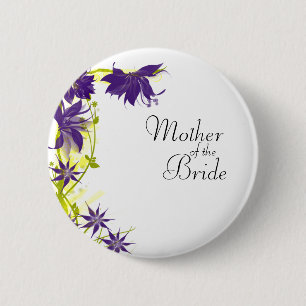 Lila Insel Hochzeitsblumen Mutter der Braut Button