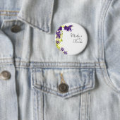 Lila Insel Hochzeitsmütter Braut Button (Beispiel)