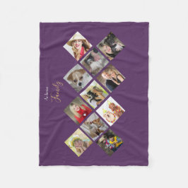 Lila Instagram Blanket 11 FotoCollage Fleecedecke
