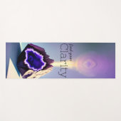 Lila, intuitiv Clear Amethyst Crystal Geode Yogamatte (Vorderseite (Horizontal))