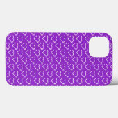 Lila iPhone Case mit Herz - Farbauswahl (Rückseite (Horizontal))