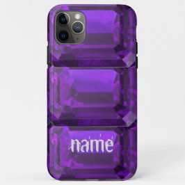 Lila iPhone-Fall Amethyst Gemstone mit Initial Case-Mate iPhone Hülle