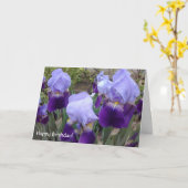 Lila Ire glücklich zum Geburtstag! Karte (Gelbe Blume)