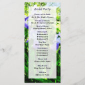 Lila Ire in Vorstädter Hochzeitsprogramm Programm (Rückseite)