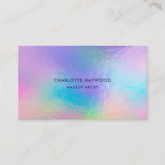 Lila Iridescent Modern Visitenkarte (Vorderseite)