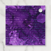 Lila irideszierende Meerjungfraubriefe 16 . Geburt Geschenkanhänger (Rückseite)