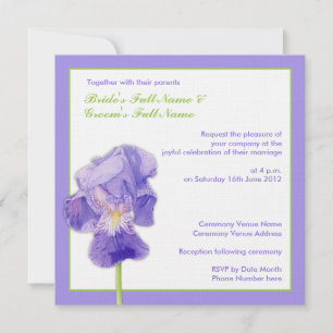 Lila Iris 2 Einladung zur Hochzeit