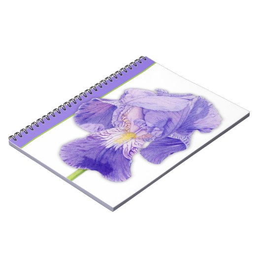 Lila Iris 2-Notebook Notizblock (Linke Seite)