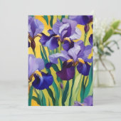 Lila Iris A Feiertagskarte (Stehend Vorderseite)