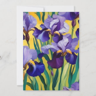 Lila Iris A Feiertagskarte