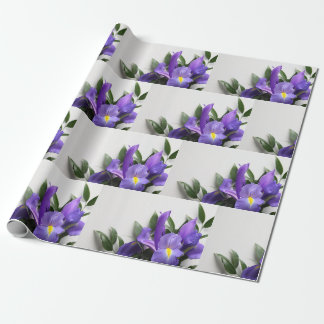 Lila Iris-Anordnung Geschenkpapier