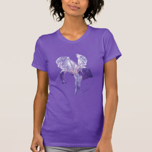 Lila Iris Aquarell Art T - Shirt
