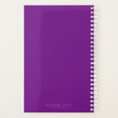 Lila Iris | Aquarellfarbener Kunstplaner Planer (Rückseite)