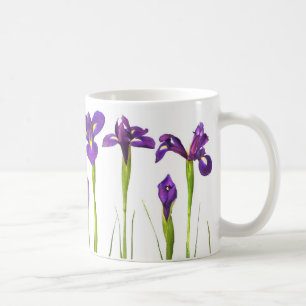 Lila Iris auf weißem Hintergrund - Blumeniris Kaffeetasse