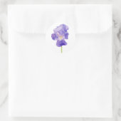 Lila Iris-Aufkleber Runder Aufkleber (Tasche)