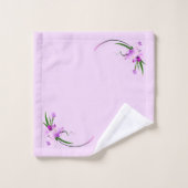 Lila Iris Badhandtuch Set (Waschlappen)