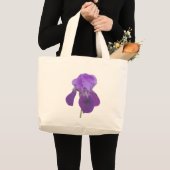 Lila Iris-Bag Jumbo Stoffbeutel (Vorderseite (Produkt))