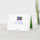 Lila Iris Birthday Card Karte (Rückseite)