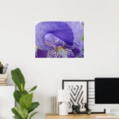 Lila Iris Blume Art Poster Blumendrucke (Heimbüro)