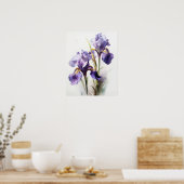 Lila Iris Blume Art Print Poster (Küche)