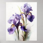 Lila Iris Blume Art Print Poster (Vorne)