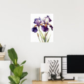 Lila Iris Blume Art Print Poster (Heimbüro)