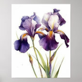 Lila Iris Blume Art Print Poster (Vorne)