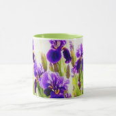 Lila Iris Blume Art Tasse Cup (Zentrum)